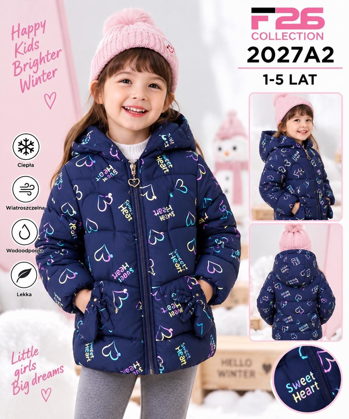 Kurtki DZIECIĘCA size 1-5 lat_ paczka 5szt _1 kolor 2961054
