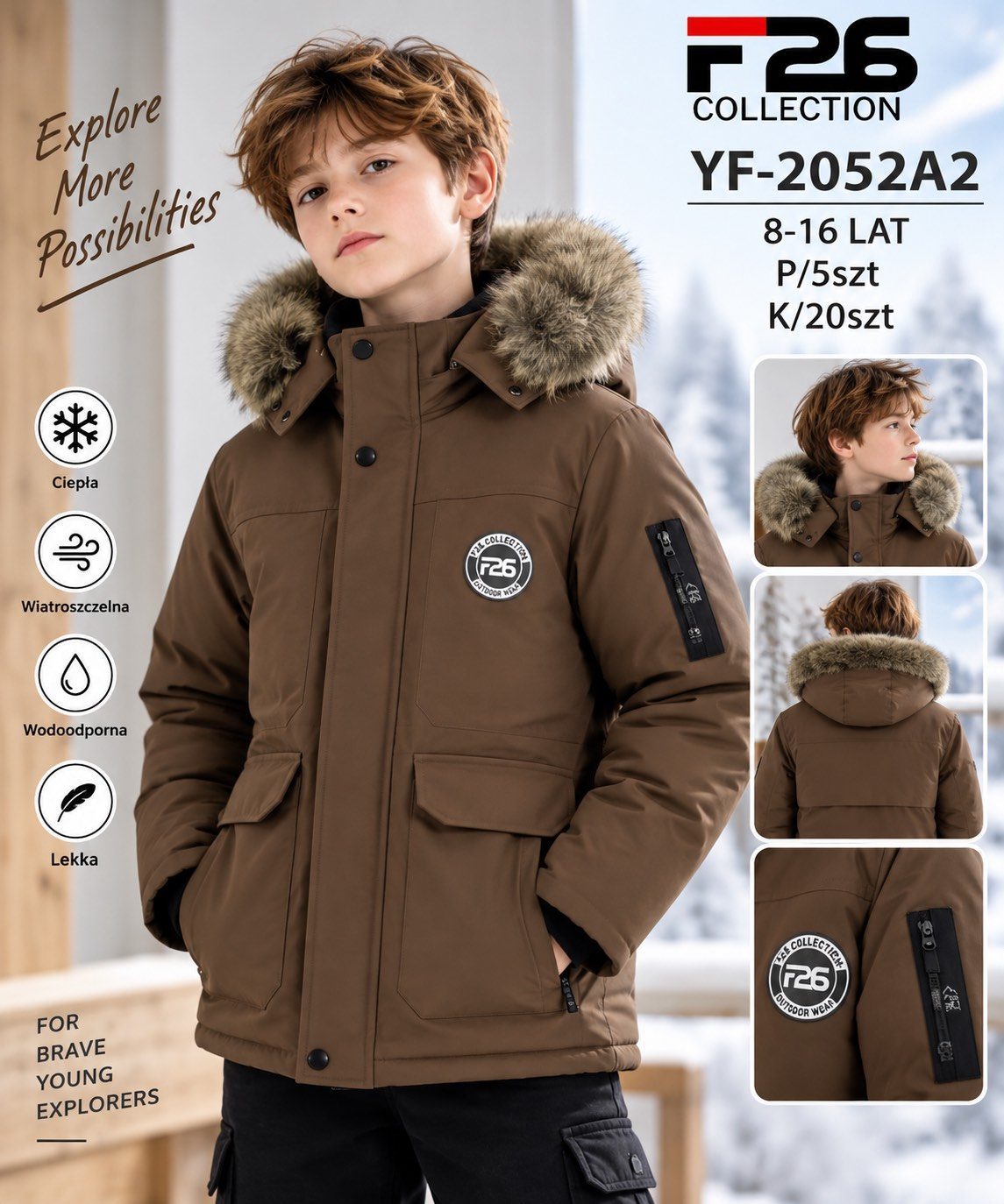 Kurtki DZIECIĘCA size 8-16 lat_ paczka 5szt _1 kolor 2961056