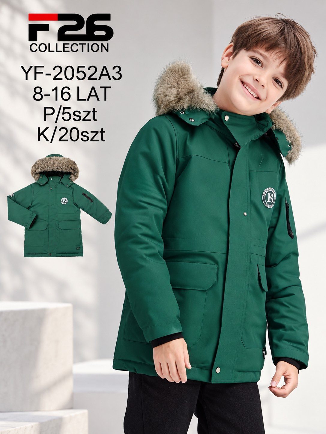 Kurtki DZIECIĘCA size 8-16 lat_ paczka 5szt _1 kolor 2961057