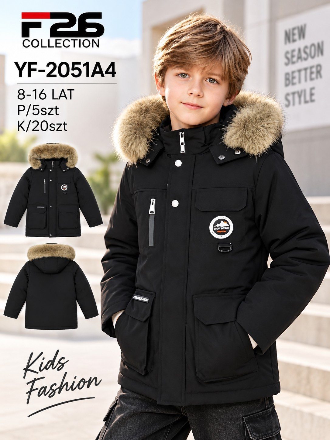 Kurtki DZIECIĘCA size 8-16 lat_ paczka 5szt _1 kolor 2961061