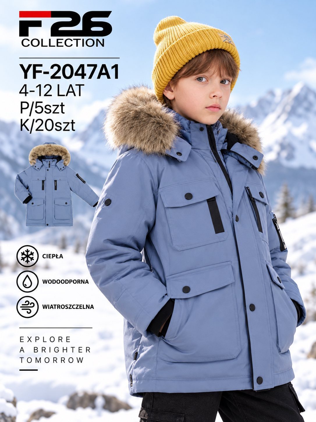 Kurtki DZIECIĘCA size 4-12 lat_ paczka 5szt _1 kolor 2961089