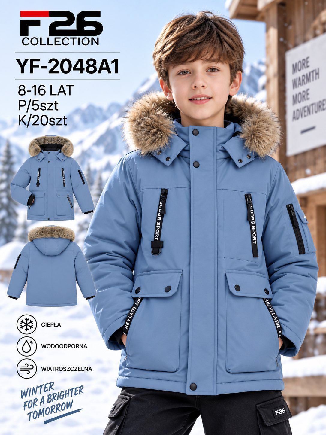 Kurtki DZIECIĘCA size 8-16 lat_ paczka 5szt _1 kolor 2961091