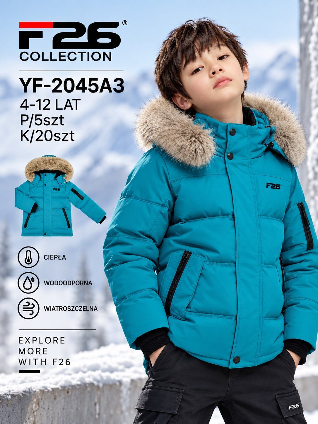 Kurtki DZIECIĘCA size 4-12 lat_ paczka 5szt _1 kolor 2961103