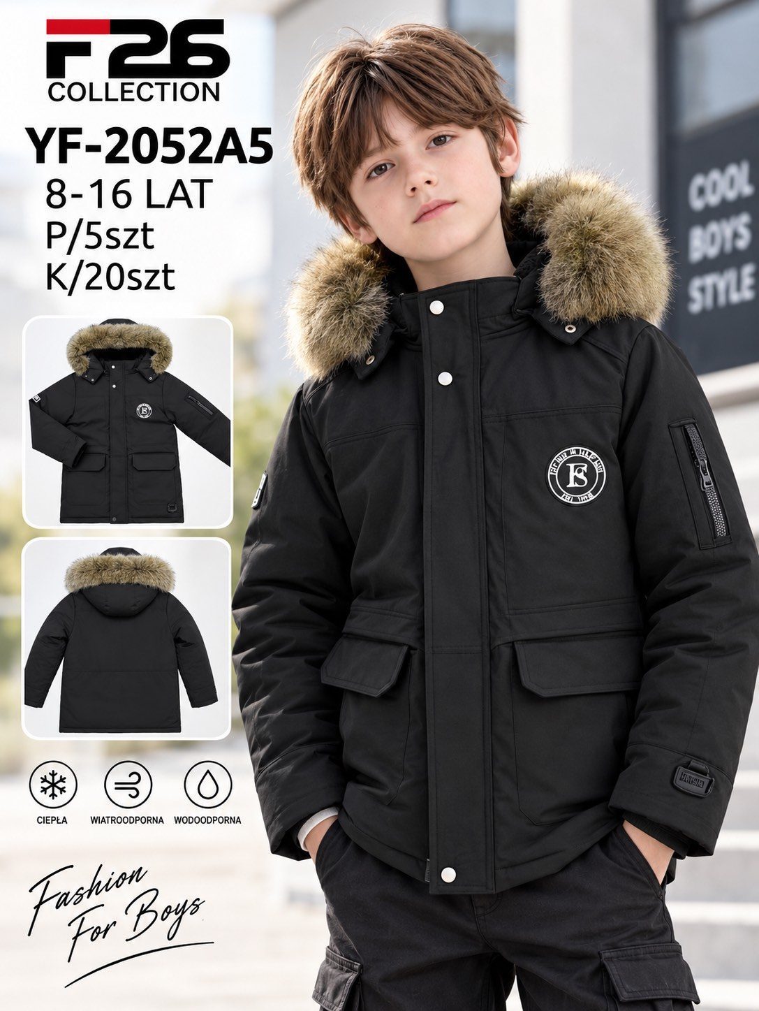 Kurtki DZIECIĘCA size 8-16 lat_ paczka 5szt _1 kolor 2961112