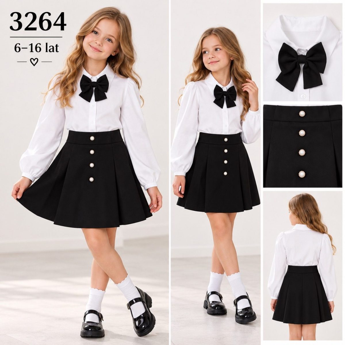 Sukienki DZIECIĘCA size 6-16 lat_ paczka 6szt _1 kolor 2961141