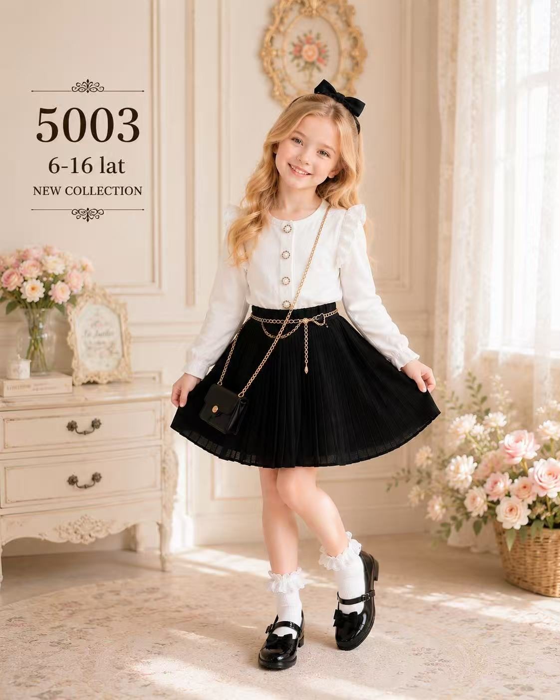 Sukienki DZIECIĘCA size 6-16 lat_ paczka 6szt _1 kolor 2961159