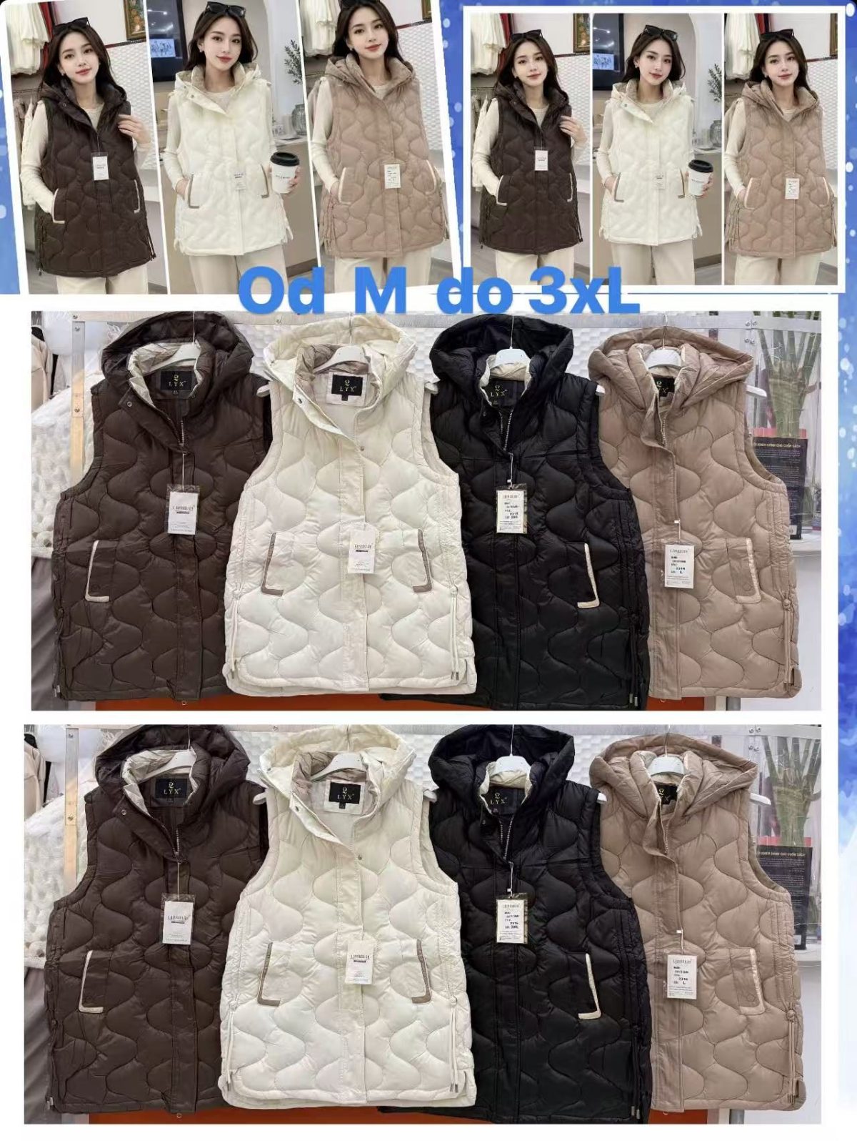 Kamizelki DAMSKA WŁOSKA_size m-3xl_paczka 6 szt_1kolor 8928899