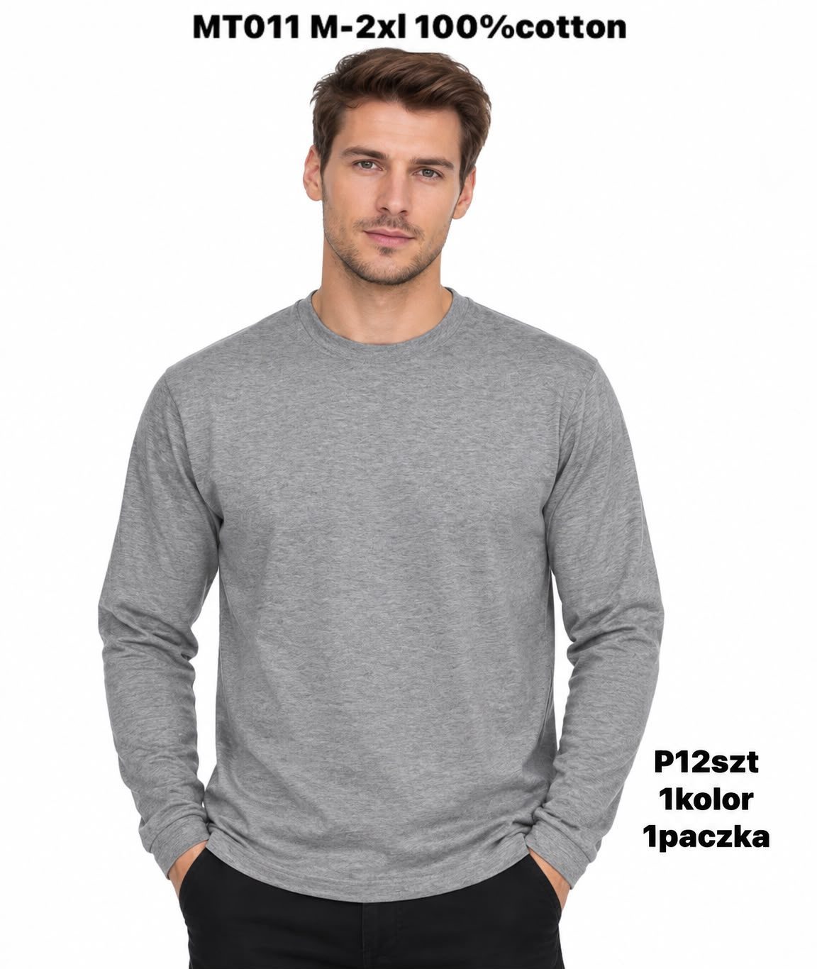 Bluzki MĘSKA_size m-2xl_paczka 12 szt_1kolor 8295966
