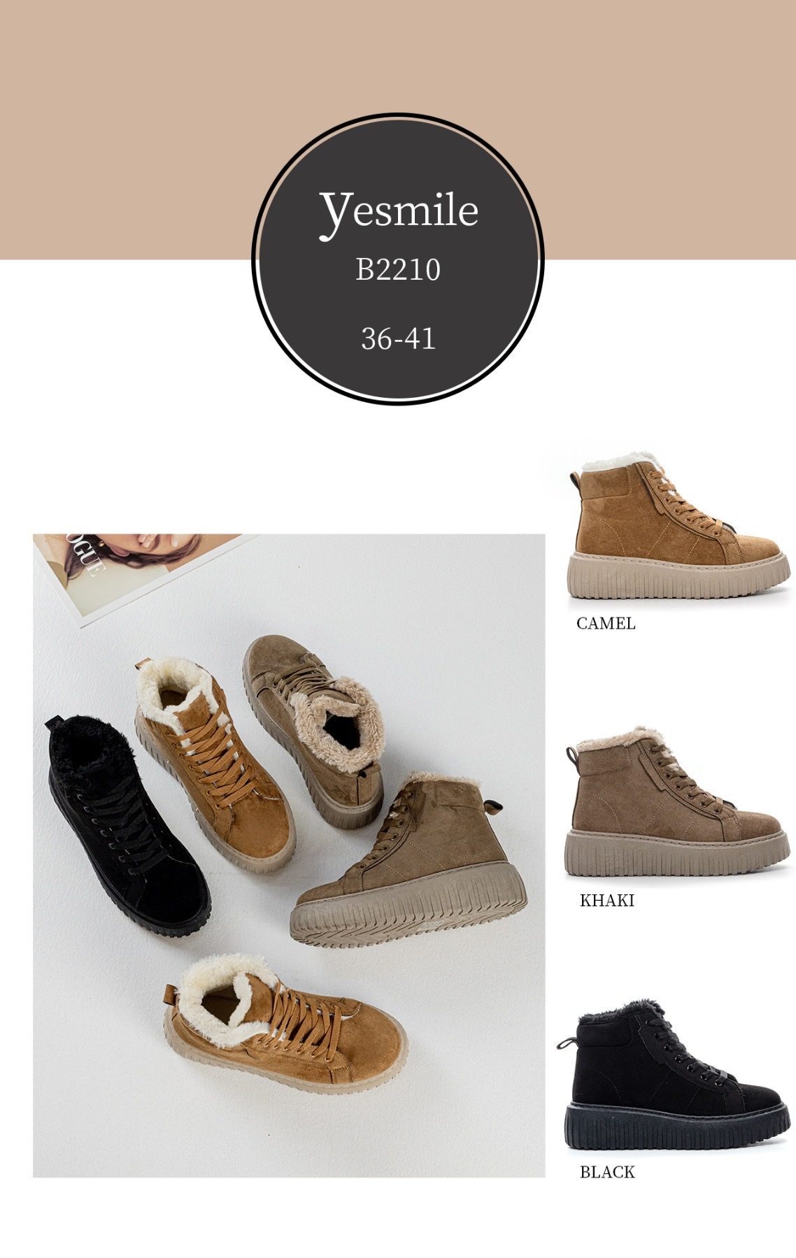 Buty Botki DAMSKIE (36-41_12 par) 1492502