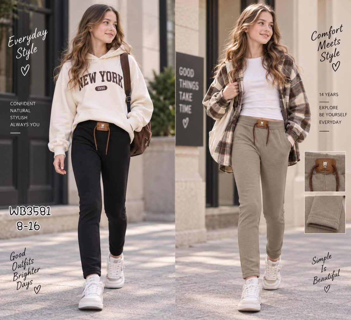 Spodnie DZIECIĘCA size 8-16 lat_ paczka 10szt _mix kolor 2638403