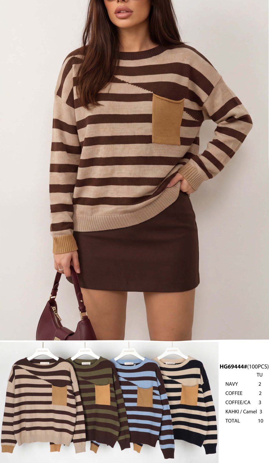 Swetry DAMSKATURECKA_size uni_paczka 10 szt_mixkolor 2638431
