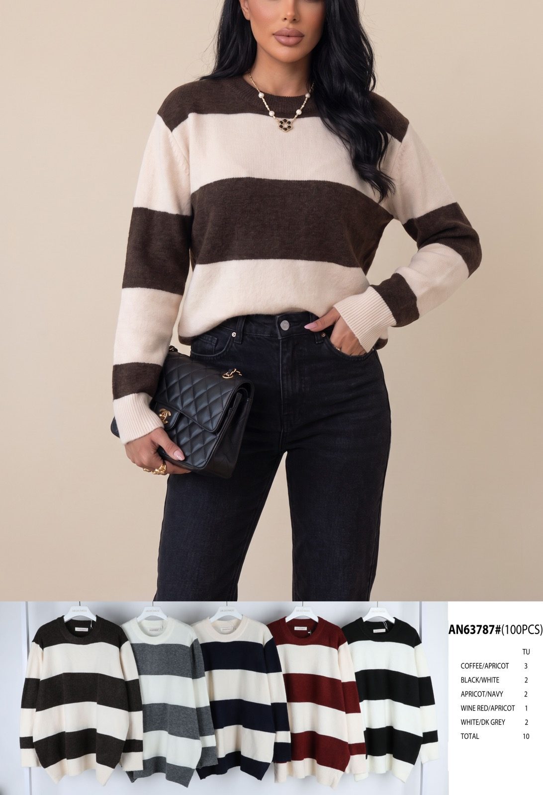 Swetry DAMSKATURECKA_size uni_paczka 10 szt_mixkolor 2638435