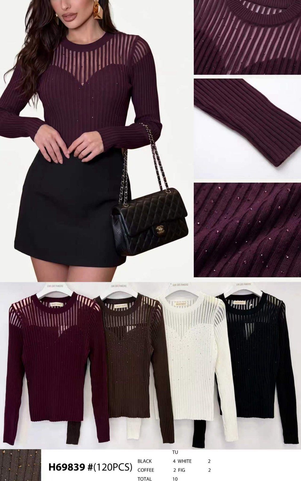 Swetry DAMSKATURECKA_size uni_paczka 10 szt_mixkolor 2638437