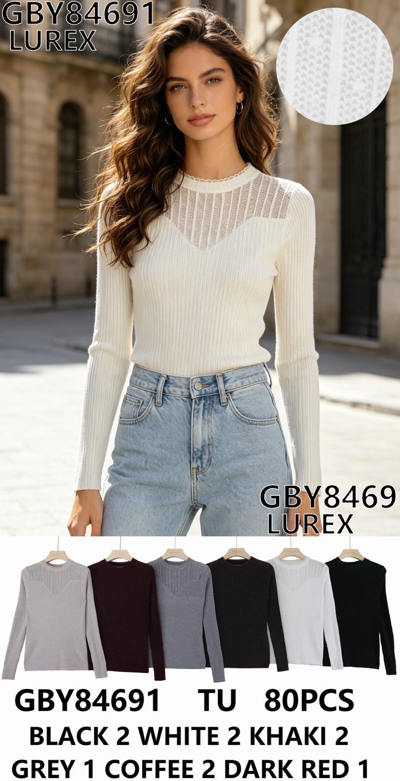 Swetry DAMSKATURECKA_size uni_paczka 10 szt_mixkolor 2638439