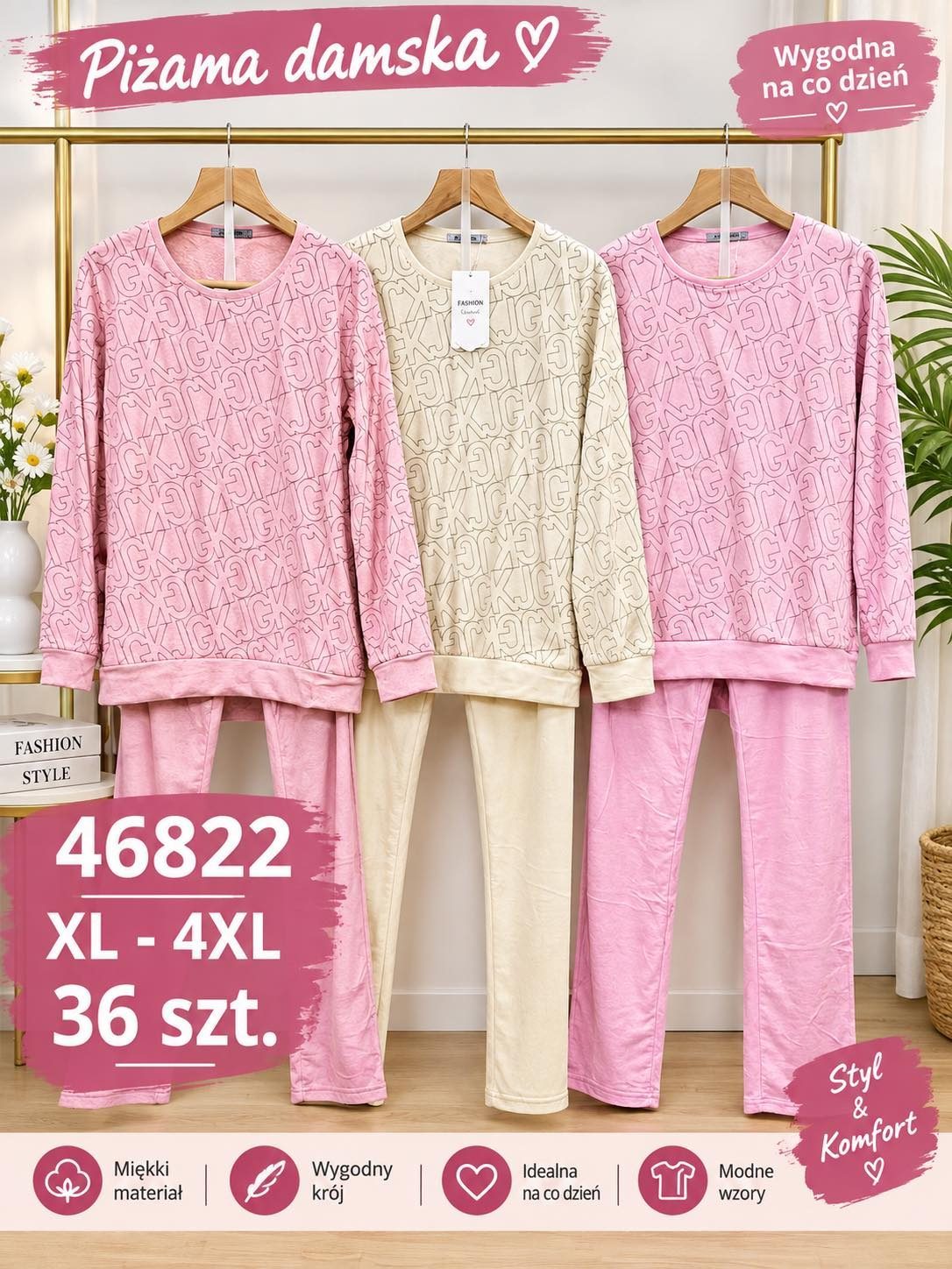 Piżamy DAMSKATURECKA_size xl-4xl_paczka 6 szt_1kolor 2638460