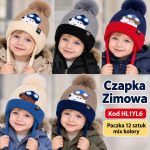 Czapki DZIECIĘCA numer 48-50_ paczka 12szt _mix kolor 2638492