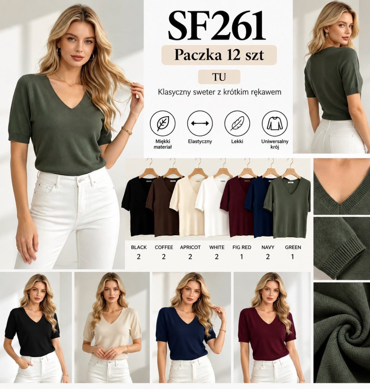 Swetry DAMSKATURECKA_size uni_paczka 12 szt_mixkolor 4869461