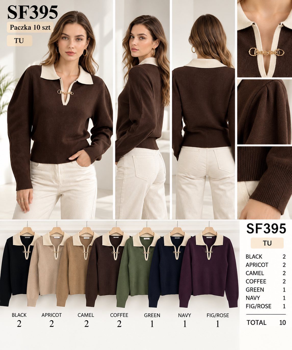 Swetry DAMSKATURECKA_size uni_paczka 10 szt_mixkolor 4869486