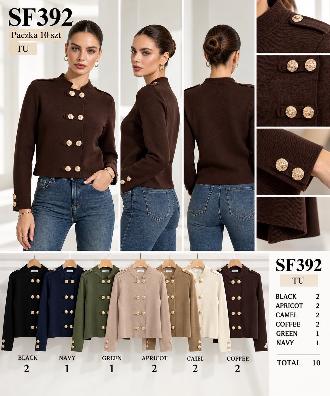 Swetry DAMSKATURECKA_size uni_paczka 10 szt_mixkolor 4869490