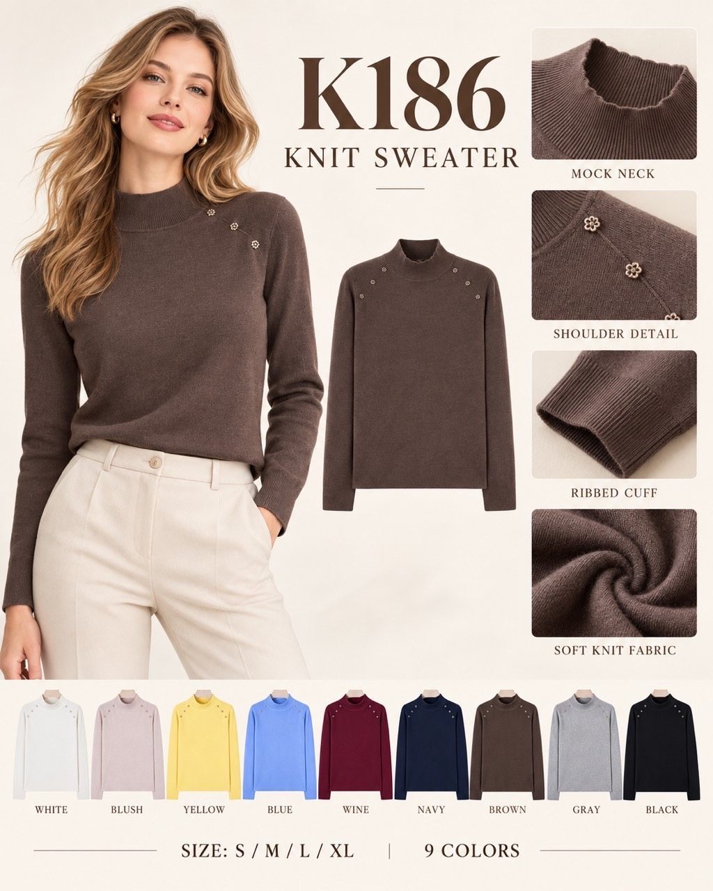 Swetry Damskie _size s-xl_ paczka 10szt_ mix kolor 4869498