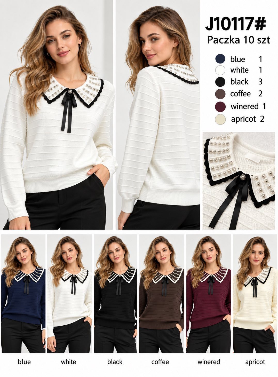 Swetry DAMSKATURECKA_size uni_paczka 10 szt_mixkolor 4869515