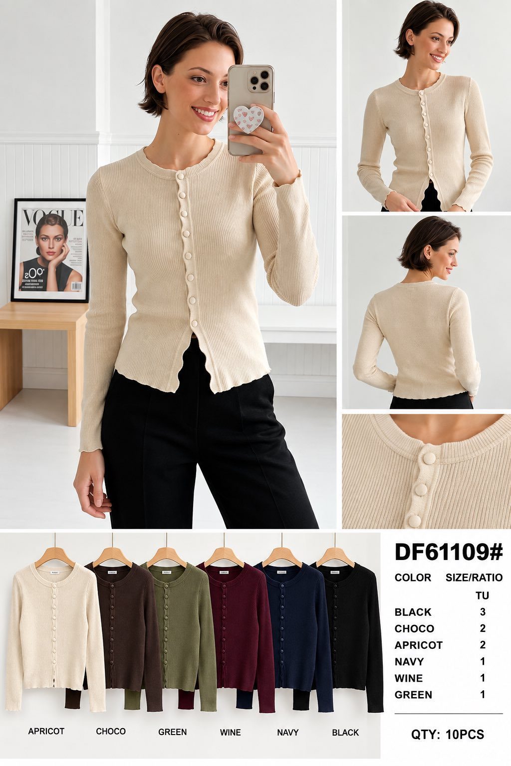 Swetry DAMSKATURECKA_size uni_paczka 10 szt_mixkolor 4869528