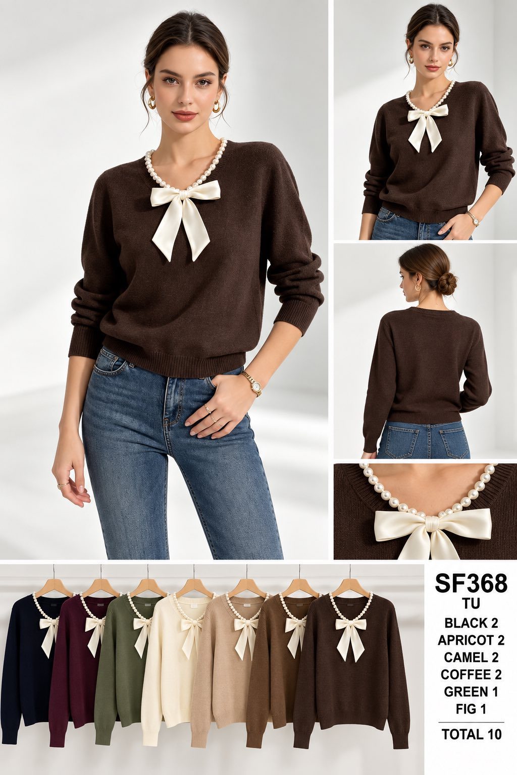 Swetry DAMSKATURECKA_size uni_paczka 10 szt_mixkolor 4869547