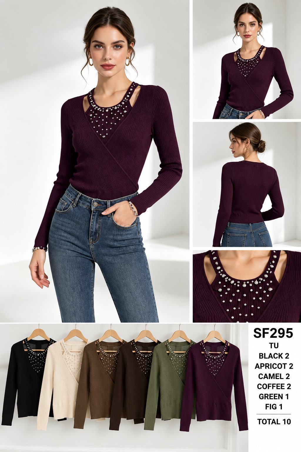 Swetry DAMSKATURECKA_size uni_paczka 10 szt_mixkolor 4869548