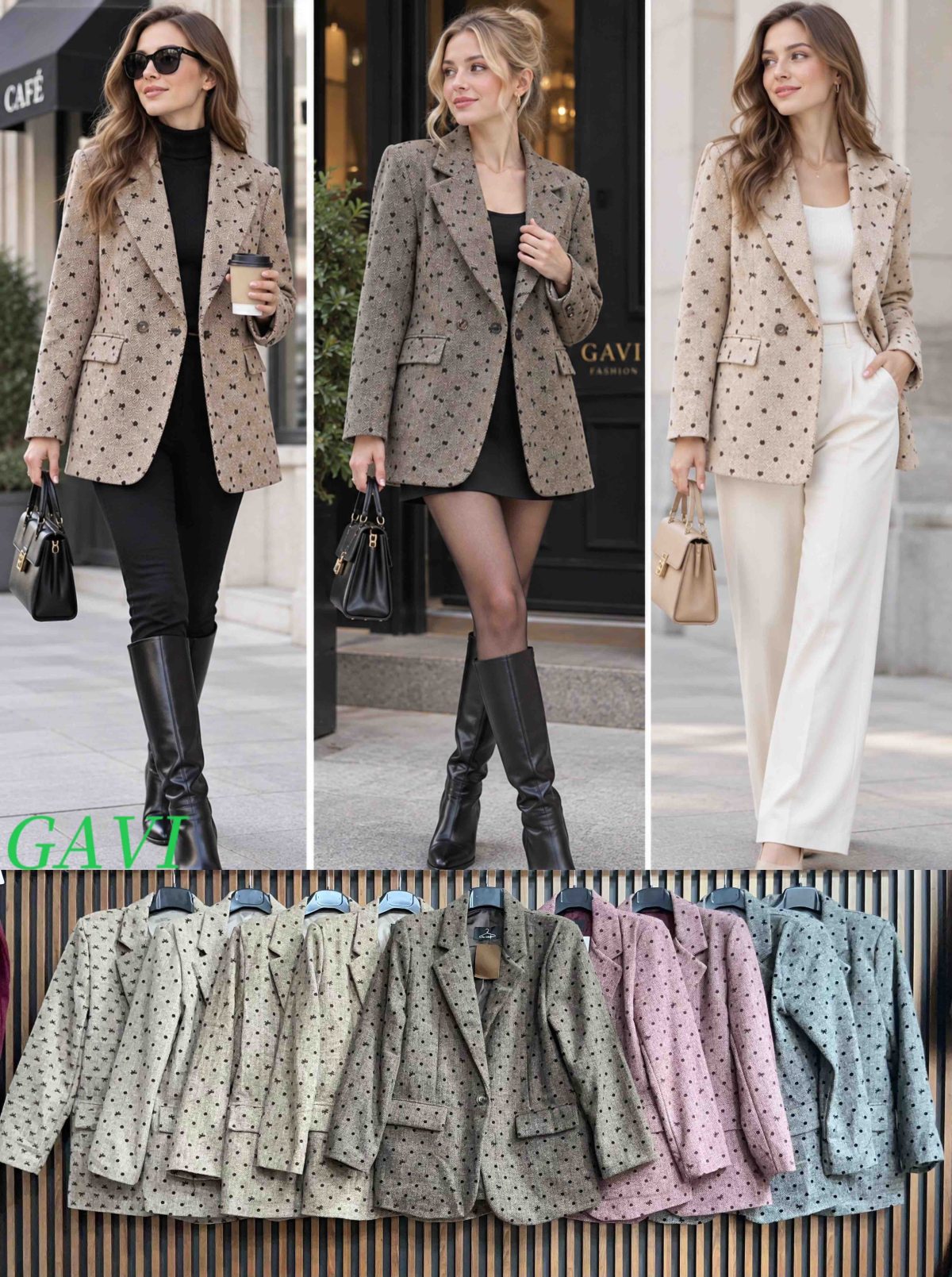 Marynarki Damskie wloskie _size uni_ paczka 6szt_ mix kolor 4869665
