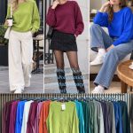 Swetry Damskie wloskie _size uni_ paczka 6szt_ mix kolor 4869670