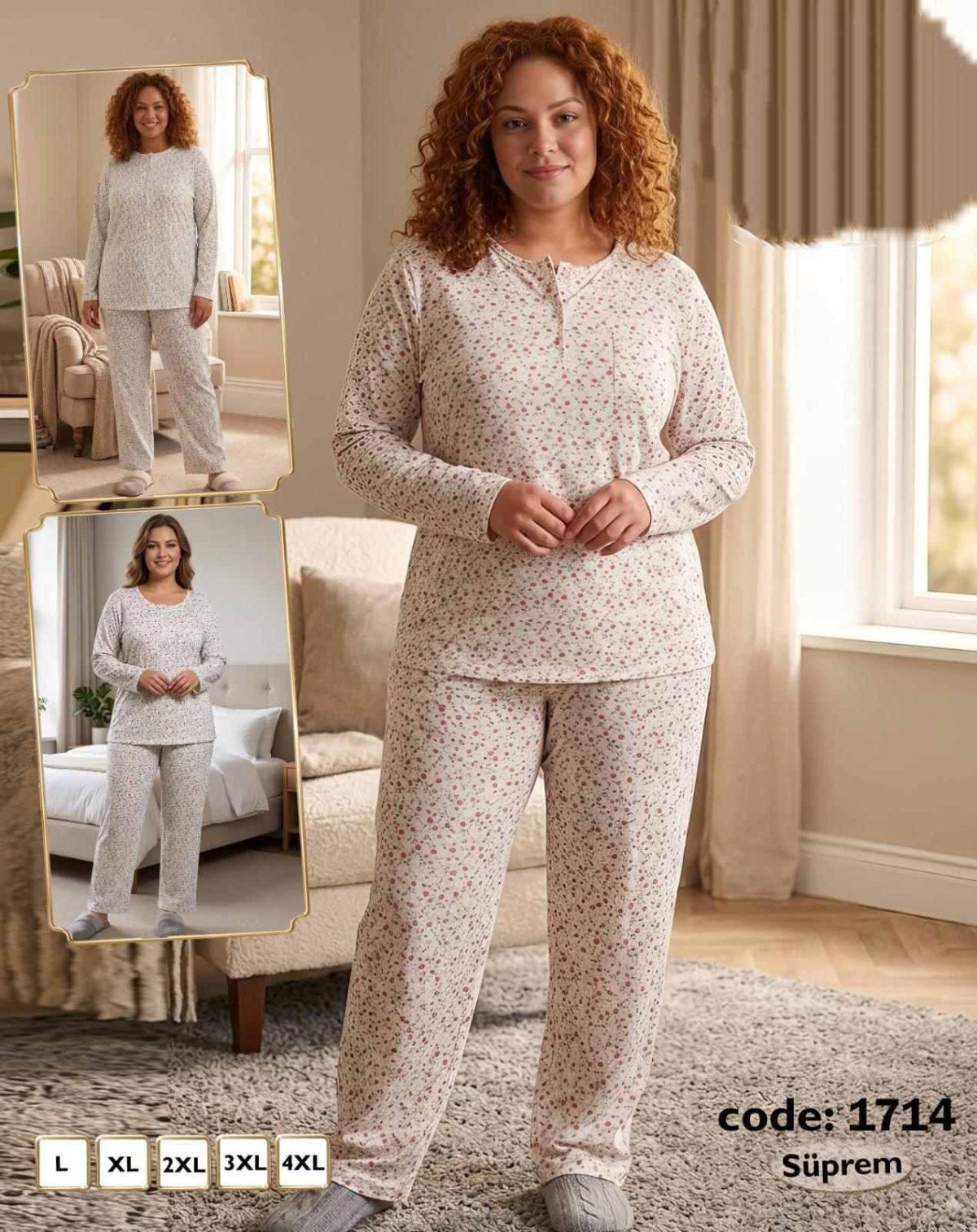 Piżamy DAMSKA_size l-4xl_paczka 10 szt_mixkolor 4869631