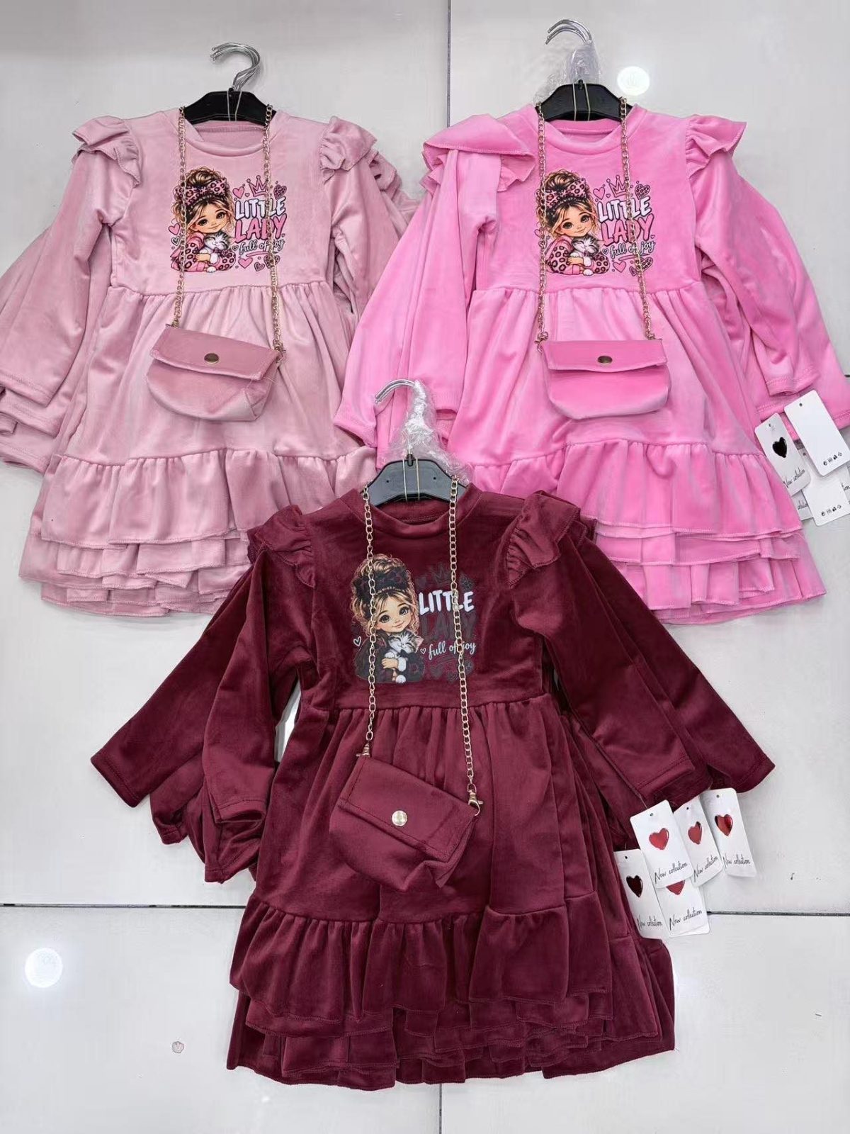 Sukienki DZIECIĘCA size 1-6 lat_ paczka 6szt _1 kolor 4869653
