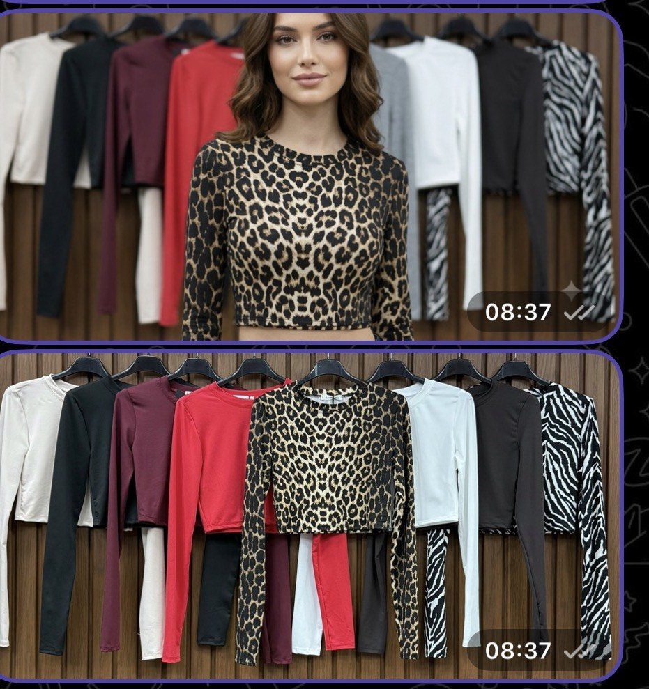 Bluzki Damskie wloskie _size uni_ paczka 6szt_ mix kolor 2725993