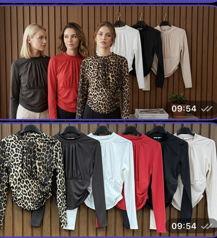 Bluzki Damskie wloskie _size uni_ paczka 6szt_ mix kolor 2725996