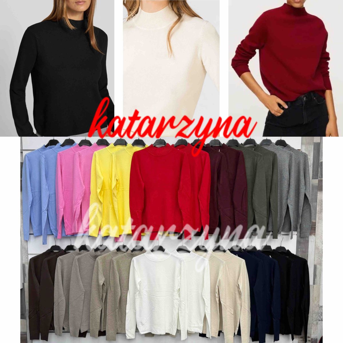 Swetry DAMSKA WŁOSKA_size uni_paczka 6 szt_mixkolor 2726145