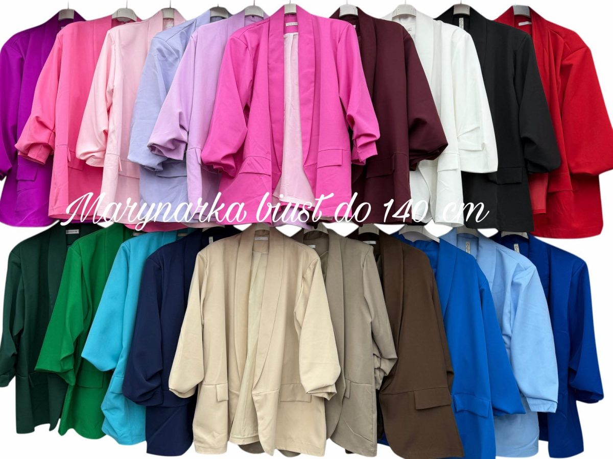 Marynarki Damskie wloskie _over size _ paczka 6szt_ mix kolor 6649593