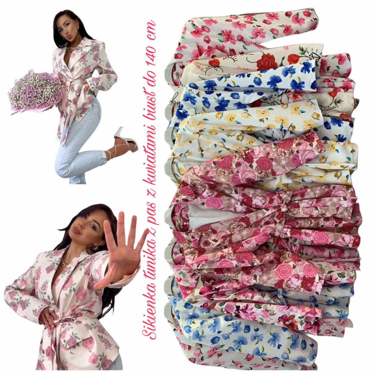 Marynarki Damskie wloskie _over size _ paczka 6szt_ mix kolor 6649600