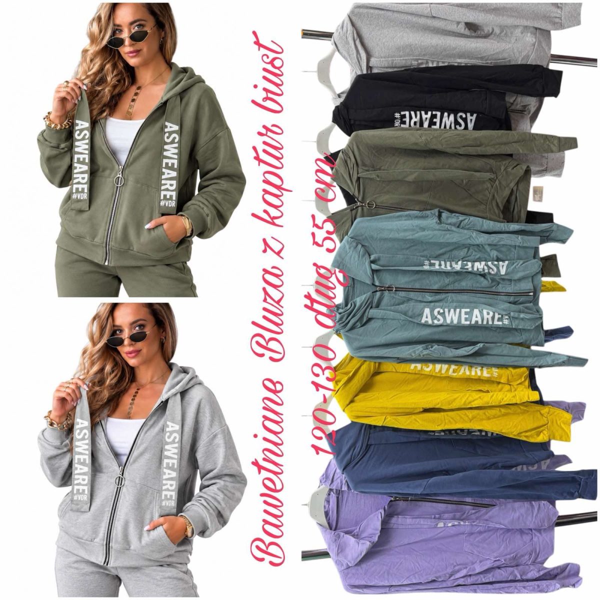 Bluzy Damskie wloskie _over size _ paczka 6szt_ mix kolor 6649623