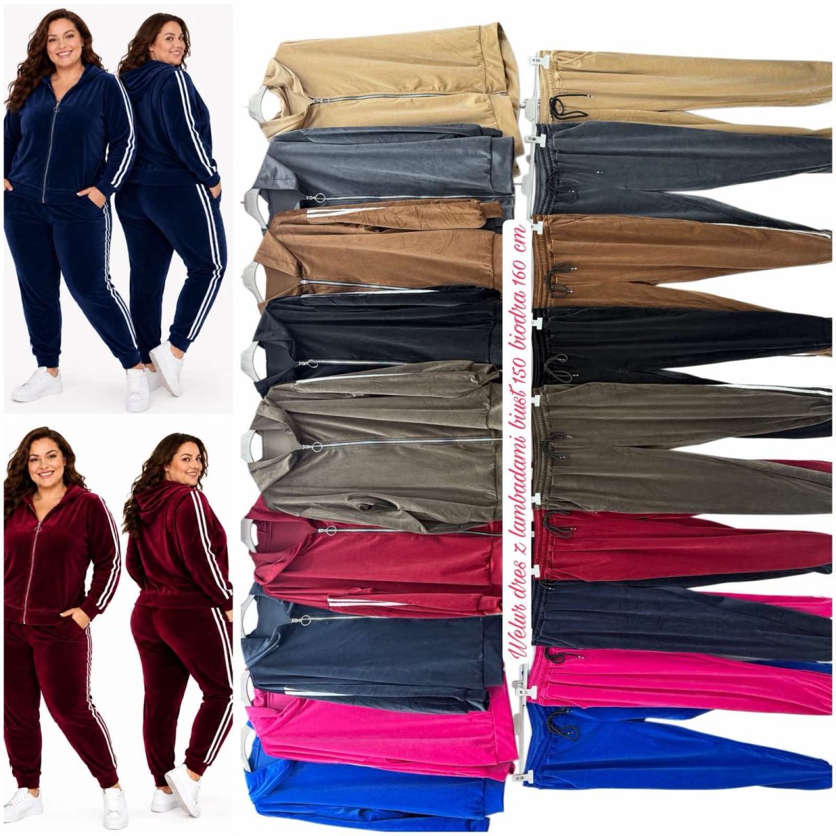 Komplety Damskie wloskie _over size _ paczka 6szt_ mix kolor 6649626