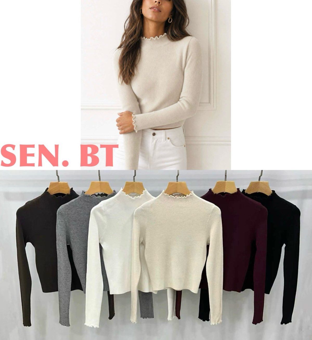 Swetry Damskie wloskie _size uni_ paczka 6szt_ mix kolor 6649644