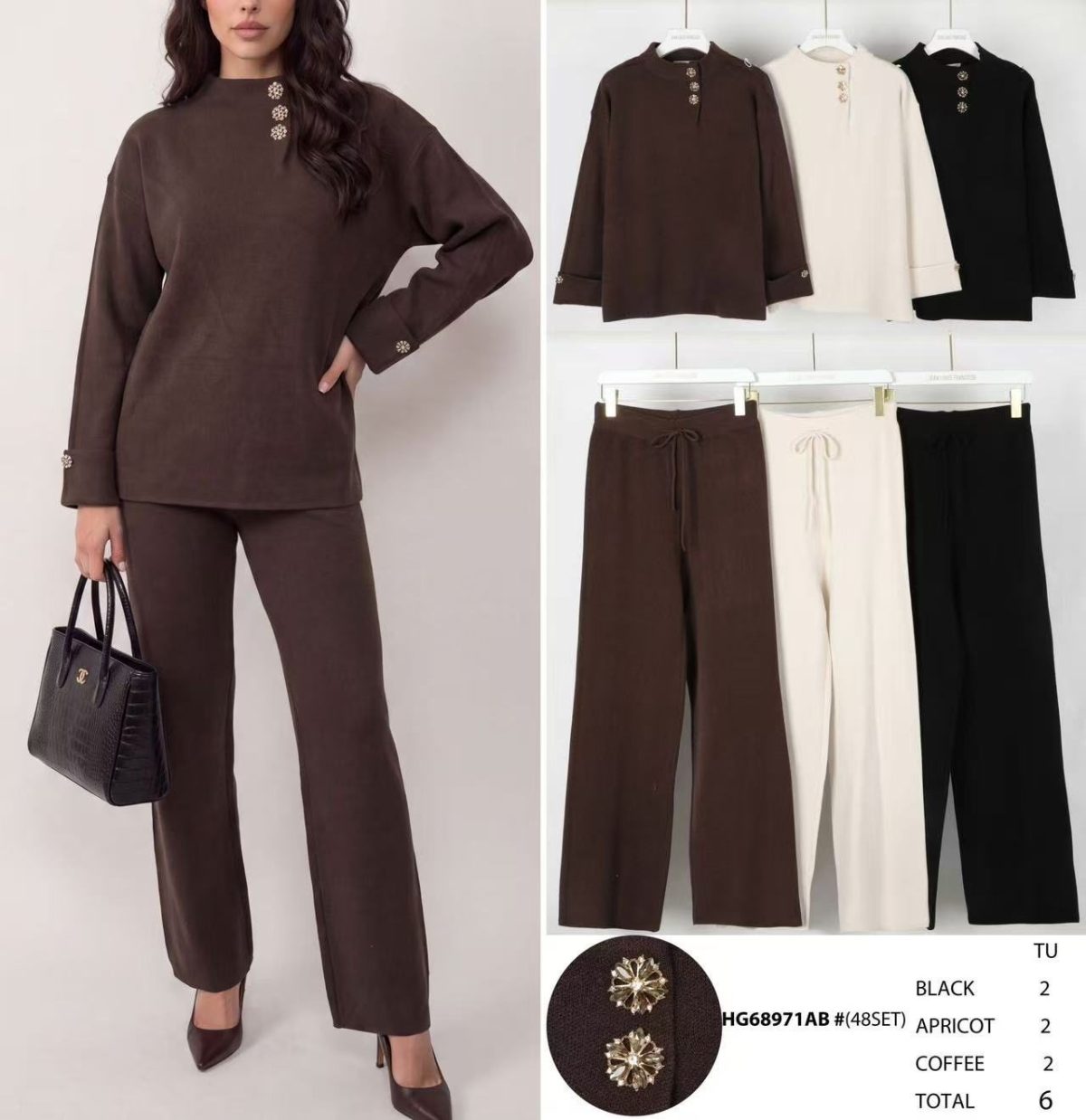 Komplety Damskie wloskie _size uni_ paczka 6szt_ mix kolor 6649652
