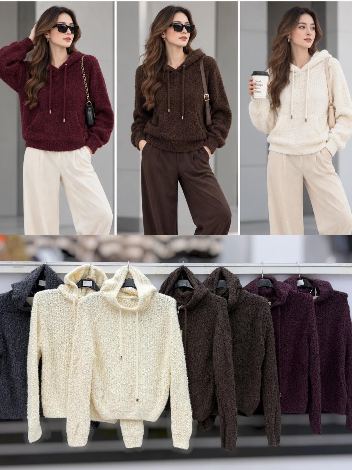 Swetry Damskie wloskie _size uni_ paczka 8szt_ mix kolor 6649659