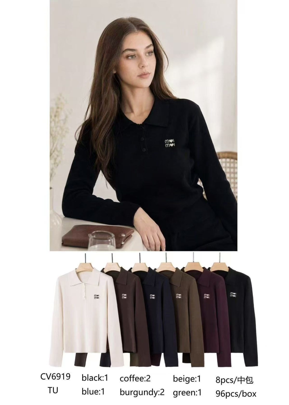 Swetry Damskie wloskie _size uni_ paczka 8szt_ mix kolor 6649669