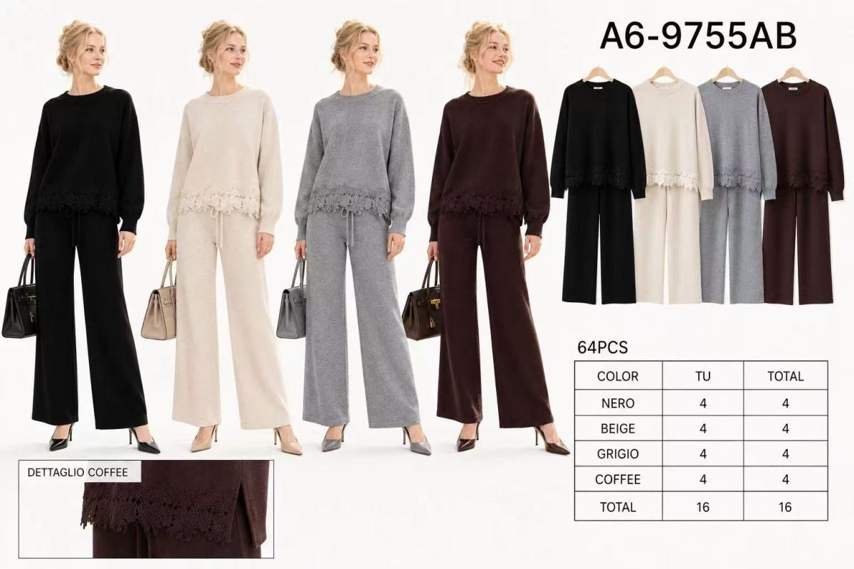 Komplety Damskie wloskie _size uni_ paczka 8szt_ mix kolor 6649689