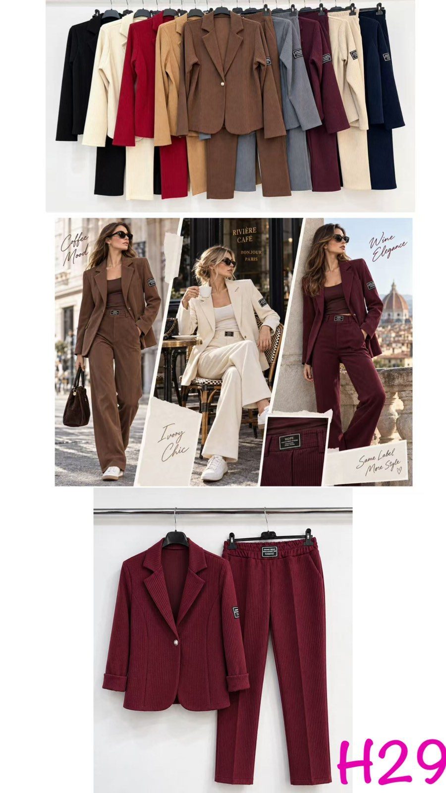 Komplety Damskie wloskie _size uni_ paczka 6szt_ mix kolor 9782282