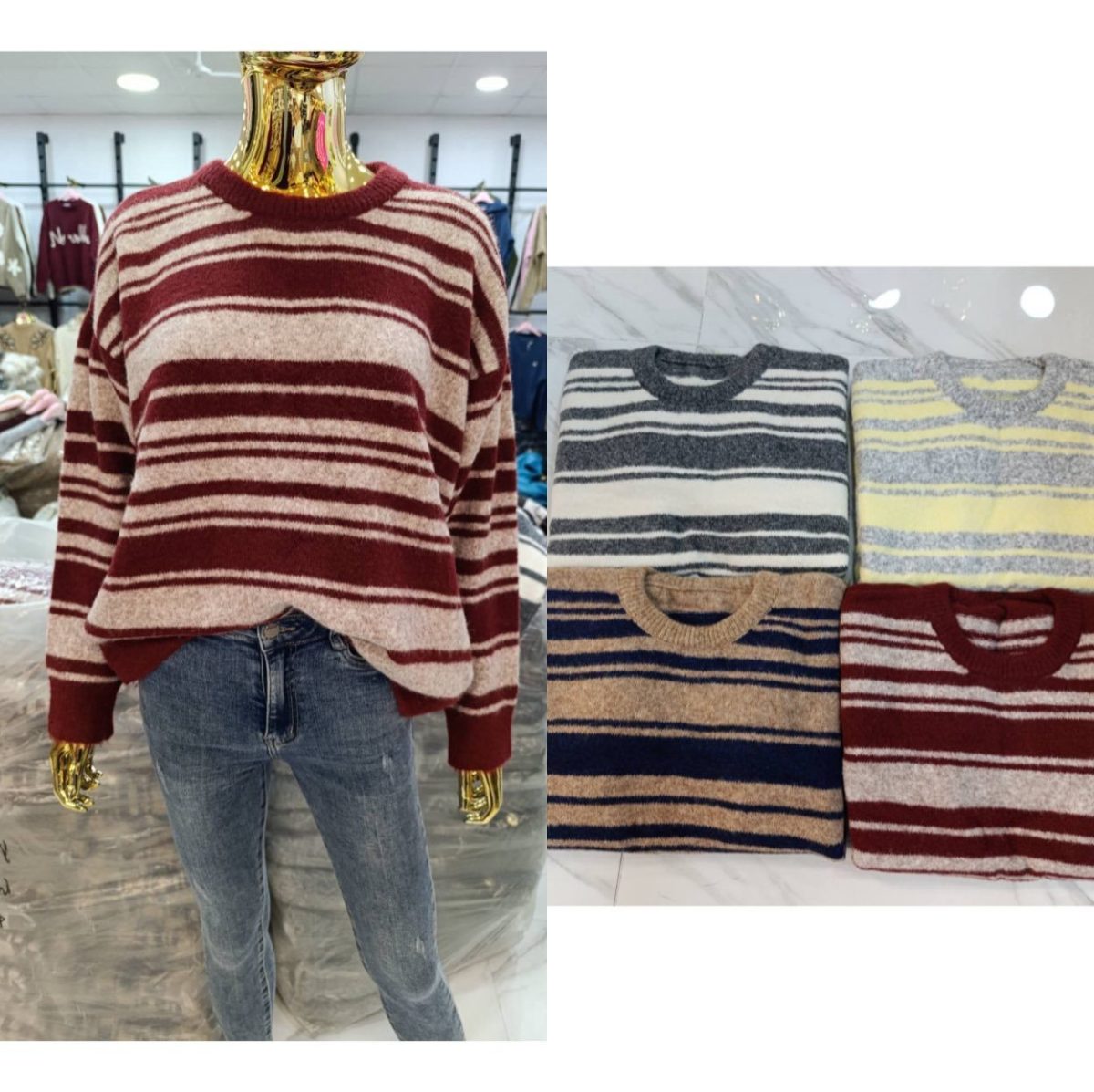Swetry Damskie TURECKA _size uni_ paczka 6szt_ mix kolor 7021633