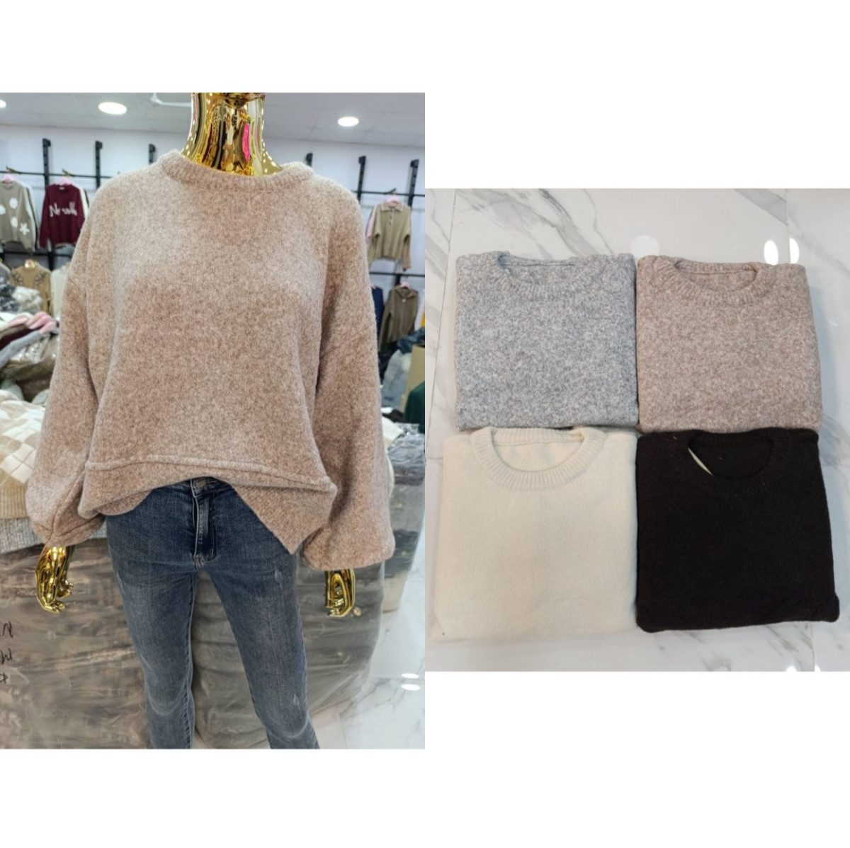 Swetry Damskie TURECKA _size uni_ paczka 6szt_ mix kolor 7021635