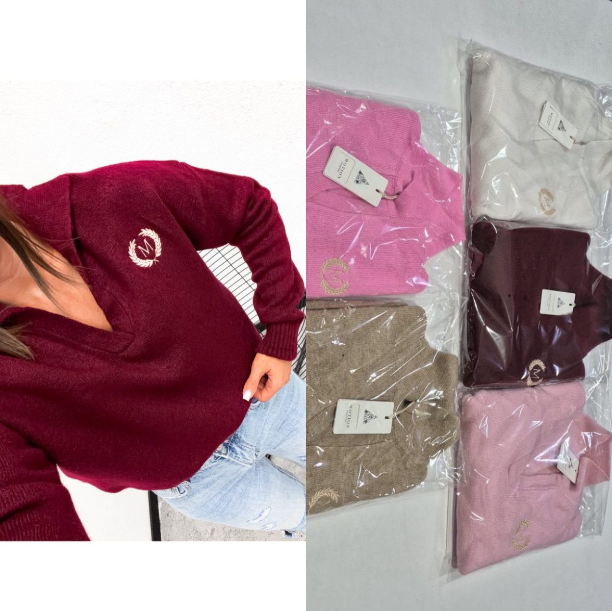 Swetry Damskie TURECKA _size uni_ paczka 6szt_ mix kolor 7021703