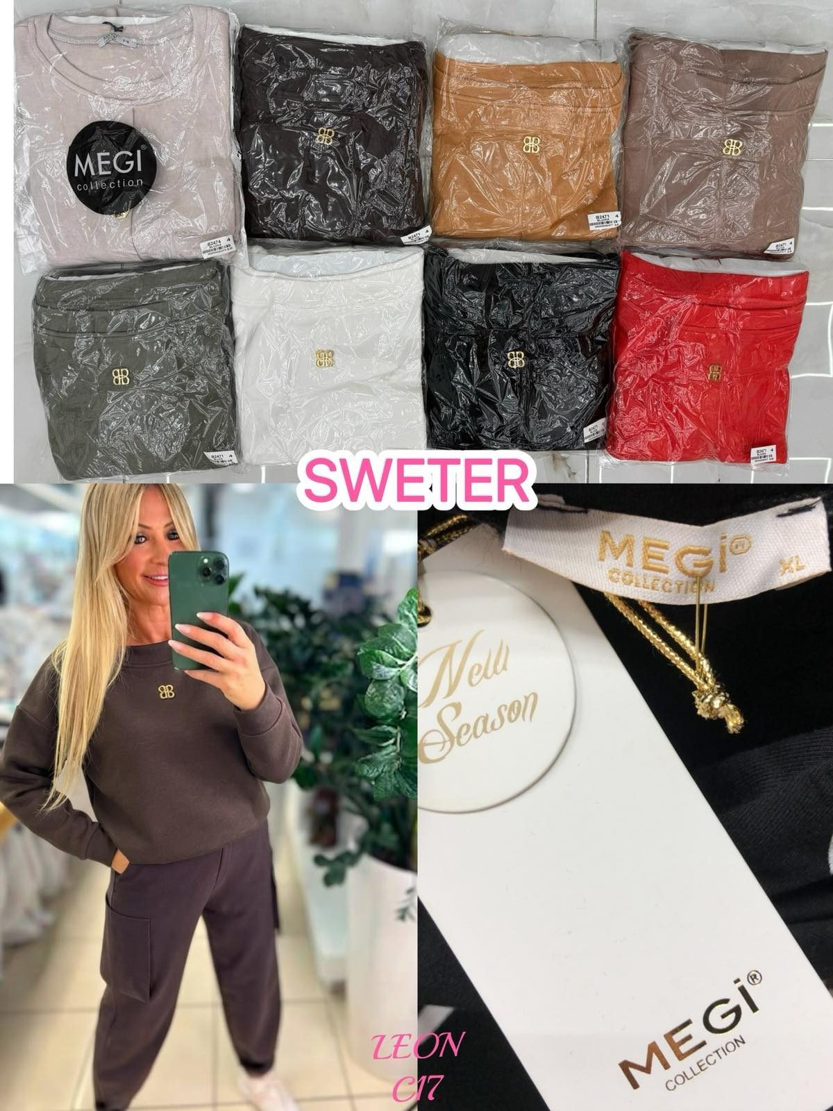 Swetry Damskie TURECKA _size uni_ paczka 6szt_ mix kolor 7021921
