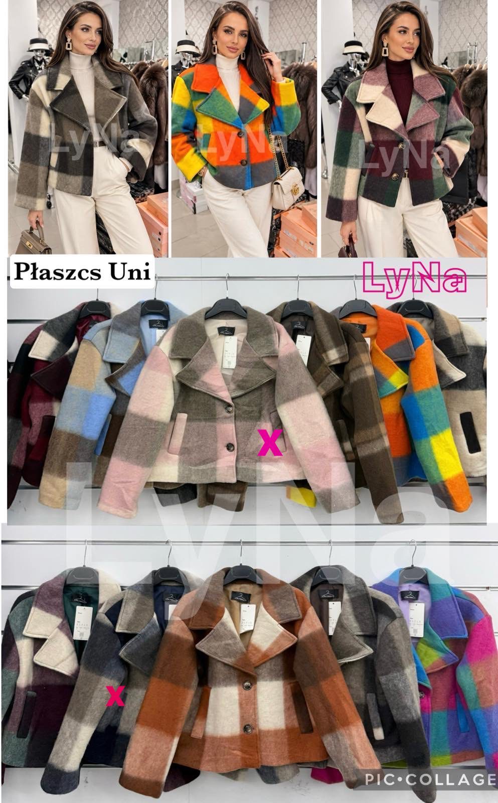 Płaszcz Damskie wloskie _size uni_ paczka 6szt_ mix kolor 7022022